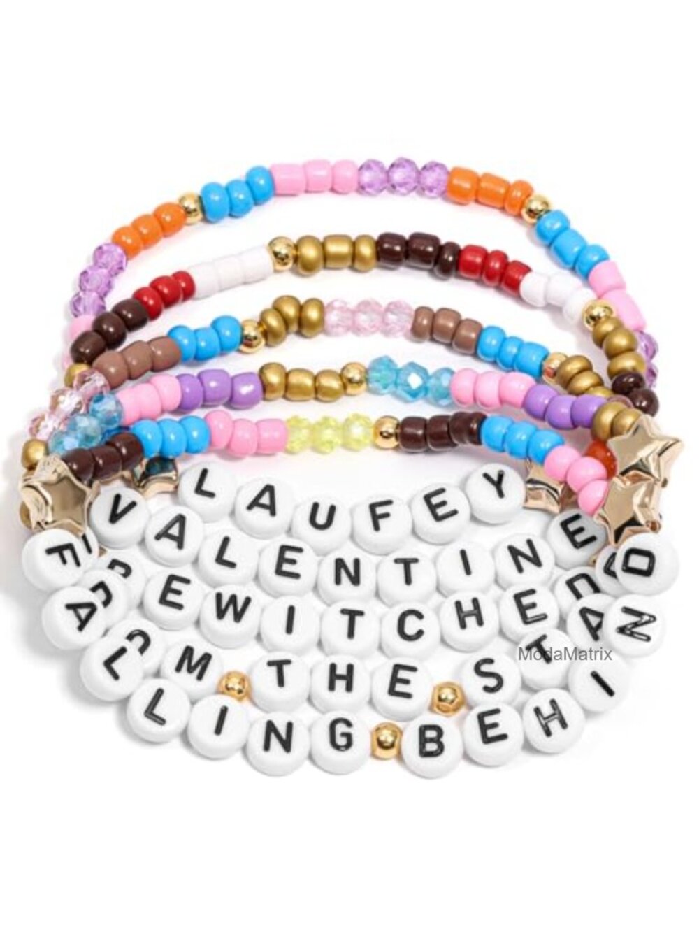 5-Piece Stretch Beaded Friendship Bracelets Stackable Bracelet Set